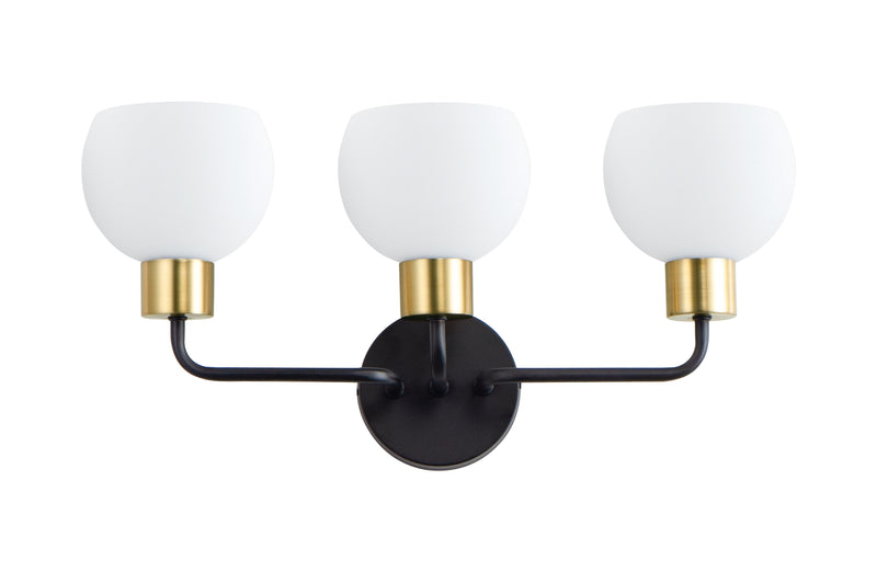 Maxim 11273SWBZSBR Coraline 3 Light Bath Vanity | Bronze / Satin Brass