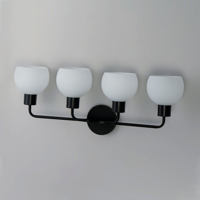 Maxim 11274SWBK Coraline 4 Light Bath Vanity | Black