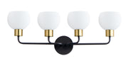 Maxim 11274SWBZSBR Coraline 4 Light Bath Vanity | Bronze / Satin Brass