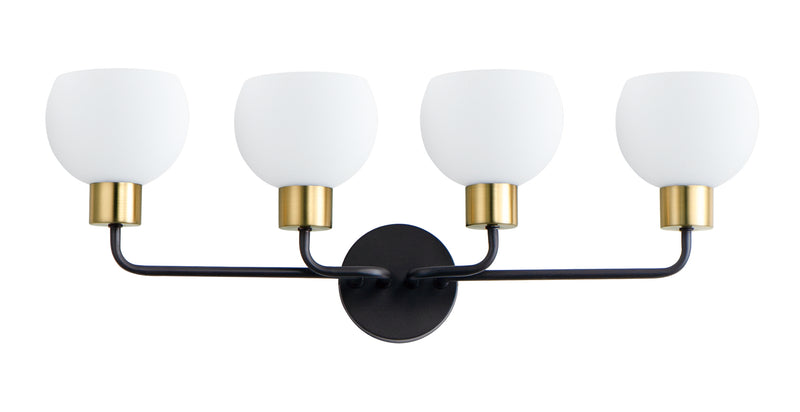 Maxim 11274SWBZSBR Coraline 4 Light Bath Vanity | Bronze / Satin Brass