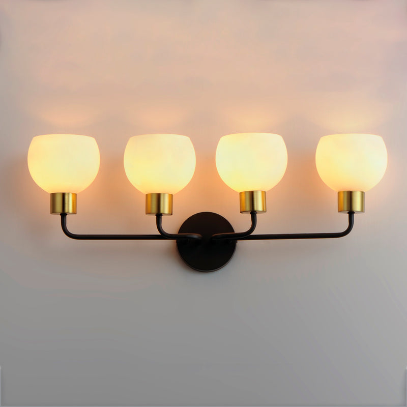 Maxim 11274SWBZSBR Coraline 4 Light Bath Vanity | Bronze / Satin Brass