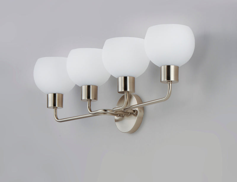 Maxim 11274SWSN Coraline 4 Light Bath Vanity | Satin Nickel