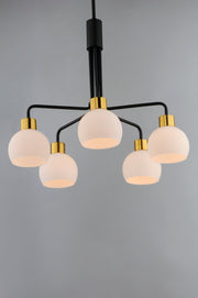 Maxim 11277SWBZSBR Coraline 5 Light Chandelier | Bronze / Satin Brass