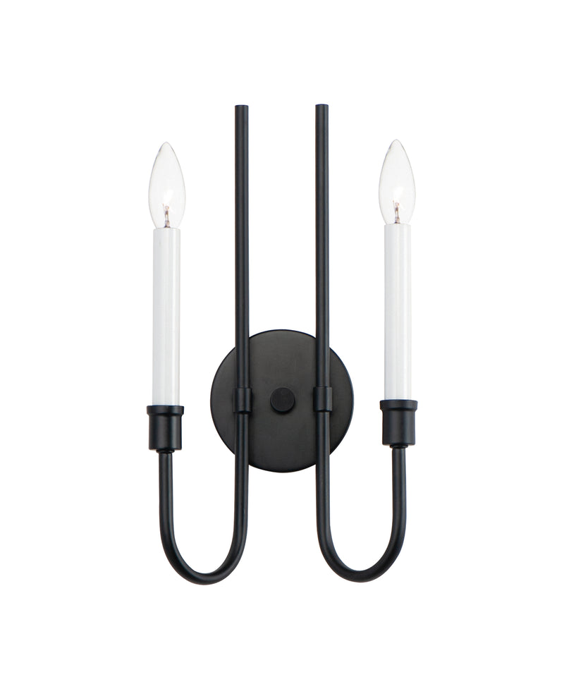 Maxim 11282BK Tux 2 Light Wall Sconce | Black