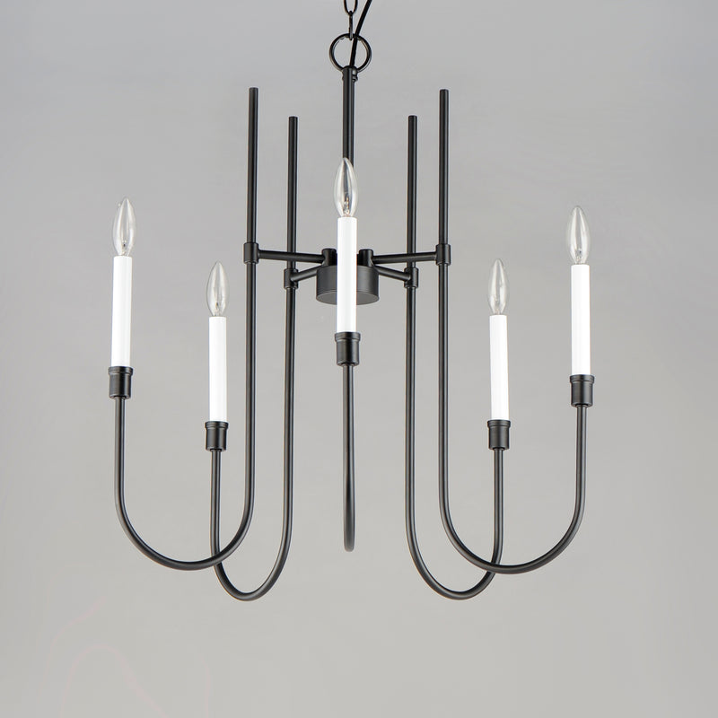 Maxim 11285BK Tux 5 Light Chandelier | Black