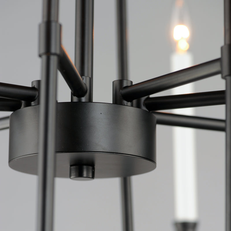 Maxim 11286BK Tux 12 Light Chandelier | Black