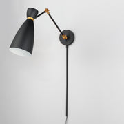 Maxim 11300BKSBR Carillon Articulating Wall Sconce | Black / Satin Brass