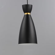 Maxim 11301BKSBR Carillon 1 Light Elongated Mini Pendant | Black / Satin Brass