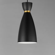 Maxim 11301BKSBR Carillon 1 Light Elongated Mini Pendant | Black / Satin Brass