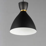 Maxim 11302BKSBR Carillon 11" Mini Pendant | Black / Satin Brass