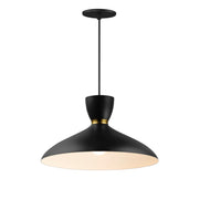 Maxim 11304BKSBR Carillon 16" Pendant | Black / Satin Brass