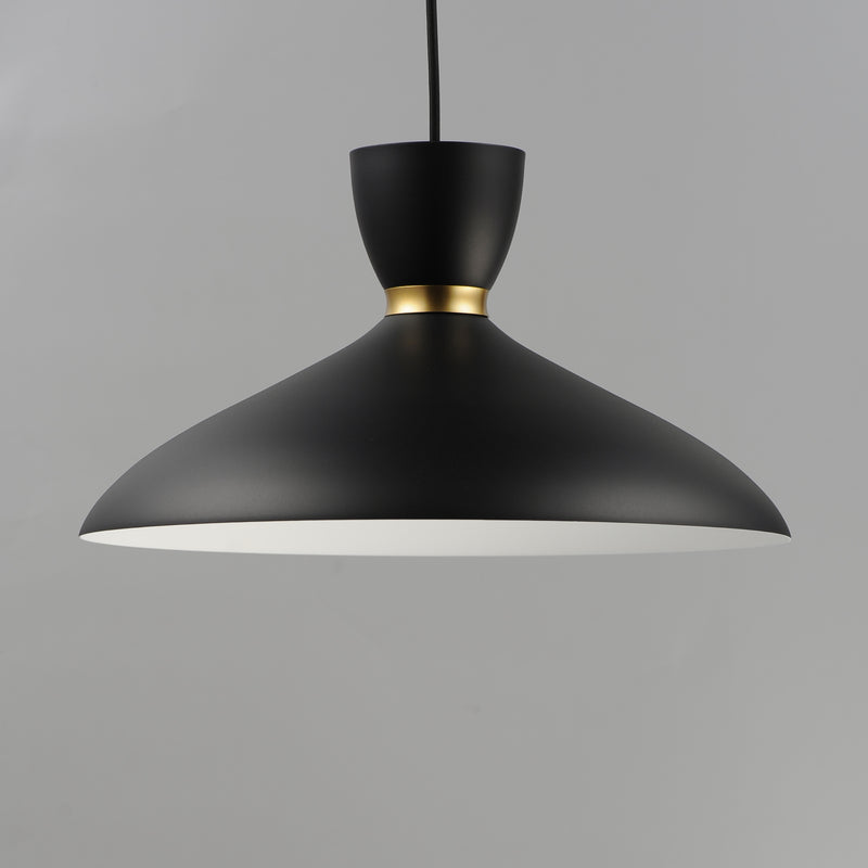 Maxim 11304BKSBR Carillon 16" Pendant | Black / Satin Brass