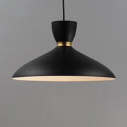 Maxim 11304BKSBR Carillon 16" Pendant | Black / Satin Brass