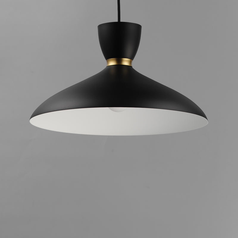 Maxim 11304BKSBR Carillon 16" Pendant | Black / Satin Brass
