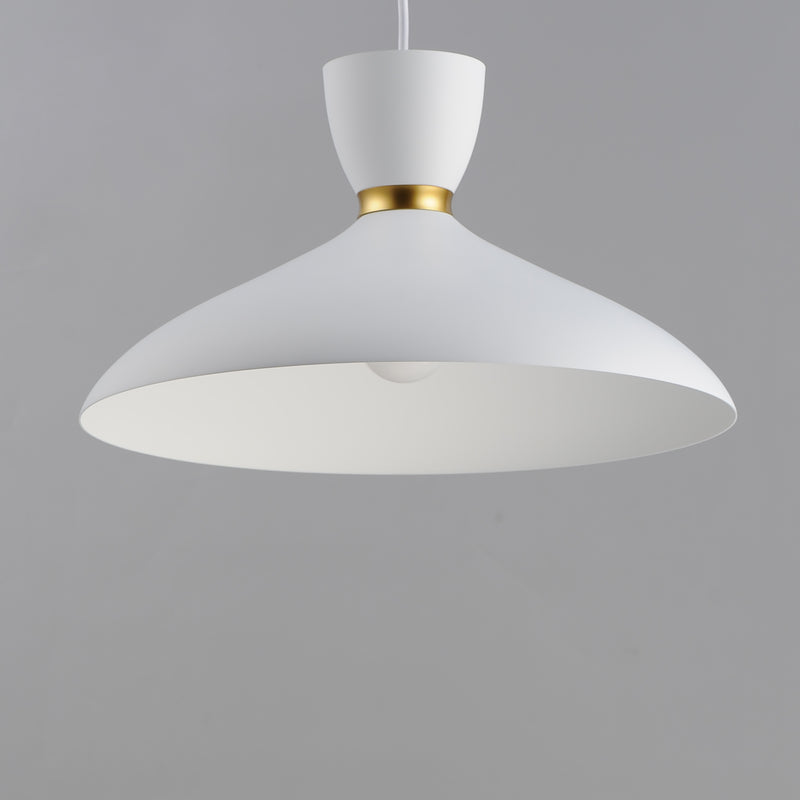 Maxim 11304WTSBR Carillon 16" Pendant | White/Satin Brass