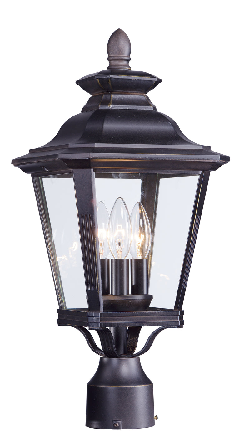Maxim 1130CLBZ Knoxville 3 Light Outdoor Post | Bronze
