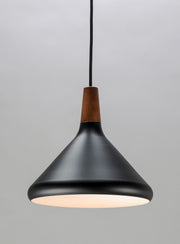 Maxim 11350WNBK Nordic 1 Light Pendant | Walnut / Black