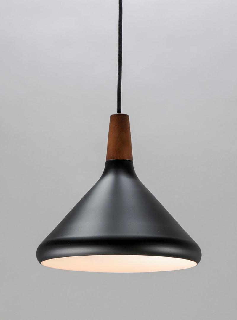 Maxim 11350WNBK Nordic 1 Light Pendant | Walnut / Black