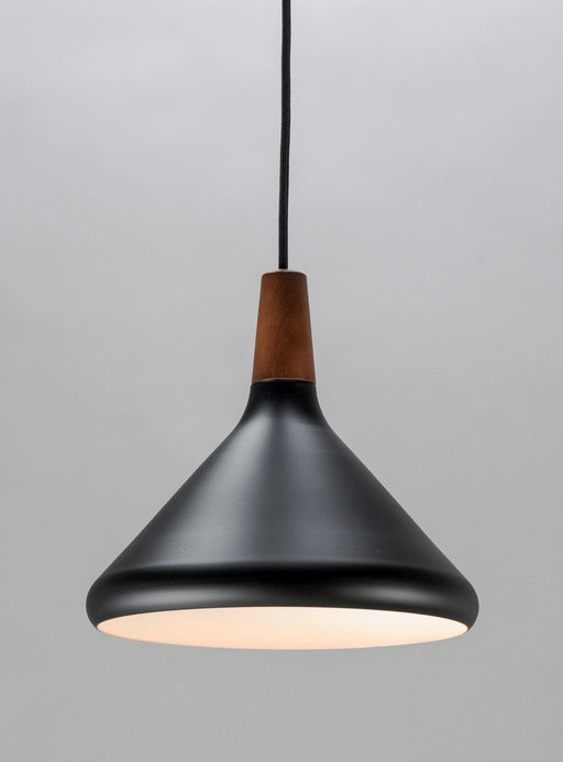 Maxim 11350WNBK Nordic 1 Light Pendant | Walnut / Black
