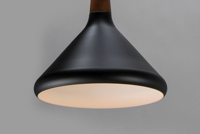 Maxim 11350WNBK Nordic 1 Light Pendant | Walnut / Black