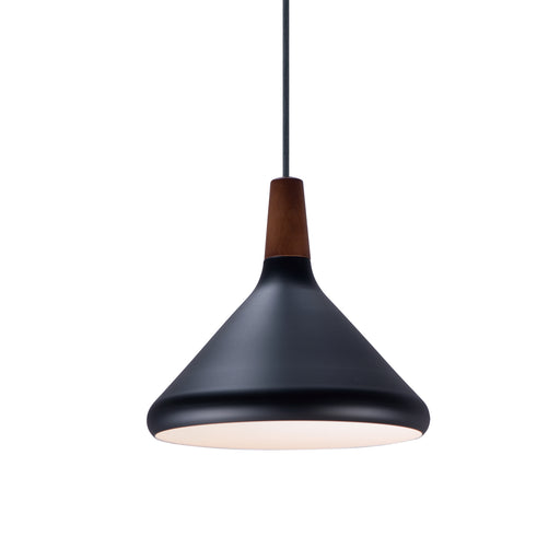 Maxim 11350WNBK Nordic 1 Light Pendant | Walnut / Black