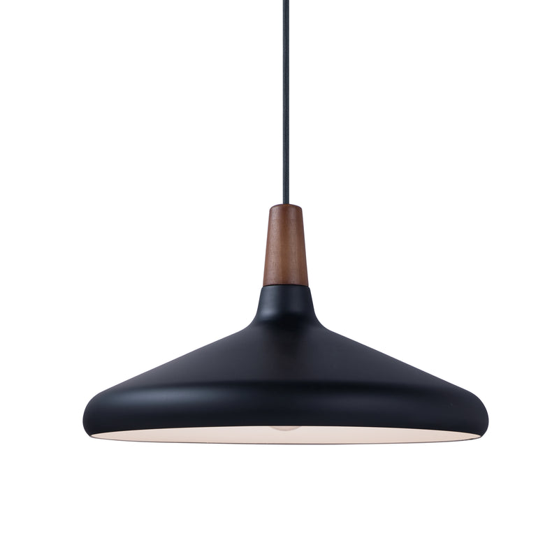 Maxim 11354WNBK Nordic 1 Light Pendant | Walnut / Black
