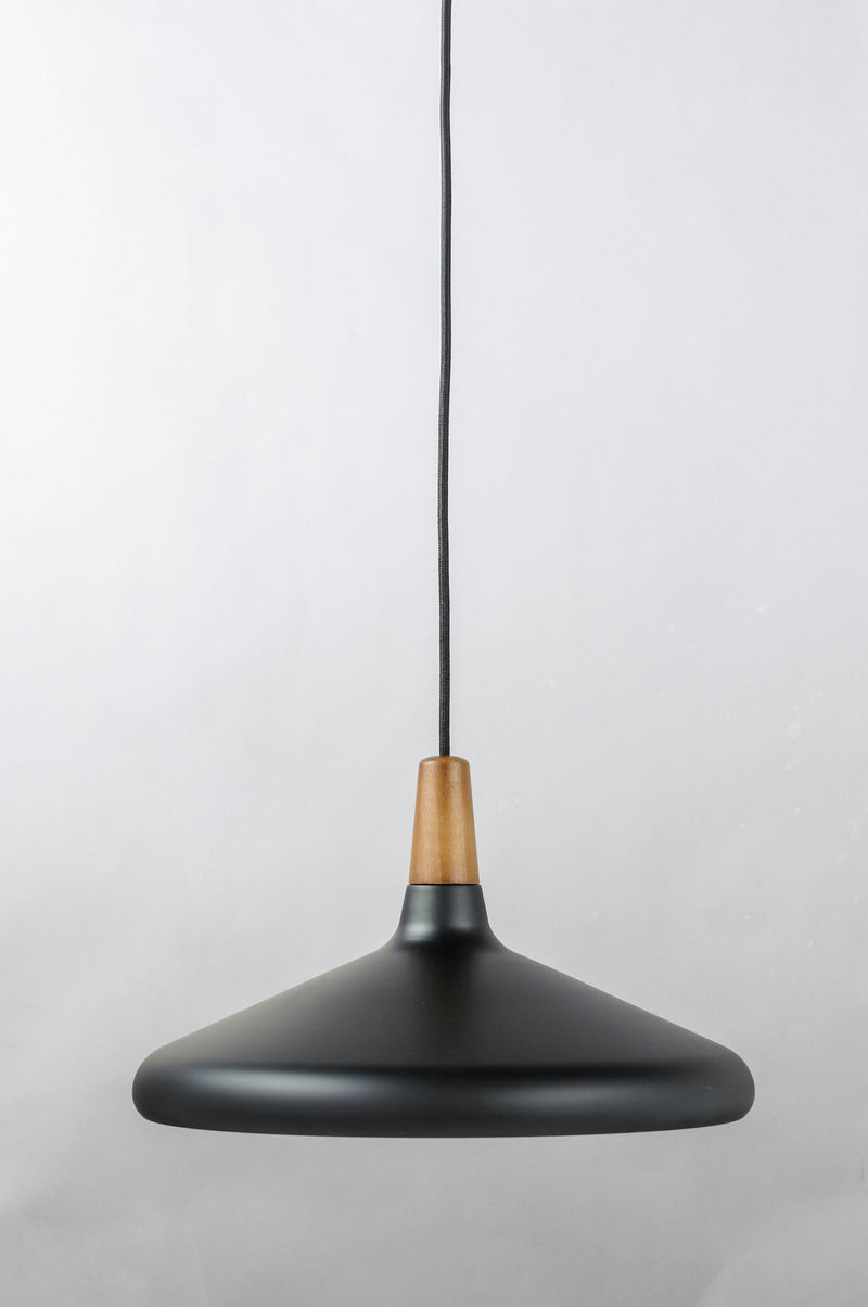 Maxim 11354WNBK Nordic 1 Light Pendant | Walnut / Black