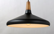 Maxim 11354WNBK Nordic 1 Light Pendant | Walnut / Black