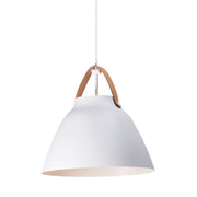 Maxim 11356TNWT Nordic 1 Light Pendant | Tan Leather / White
