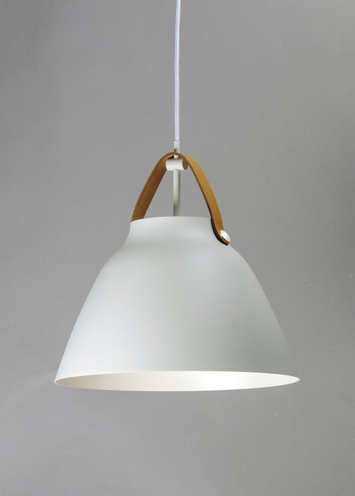 Maxim 11356TNWT Nordic 1 Light Pendant | Tan Leather / White