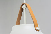 Maxim 11358TNWT Nordic 1 Light Pendant | Tan Leather / White