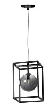Maxim 11361MSKBKPC Fluid 1 Light LED Pendant | Black / Polished Chrome