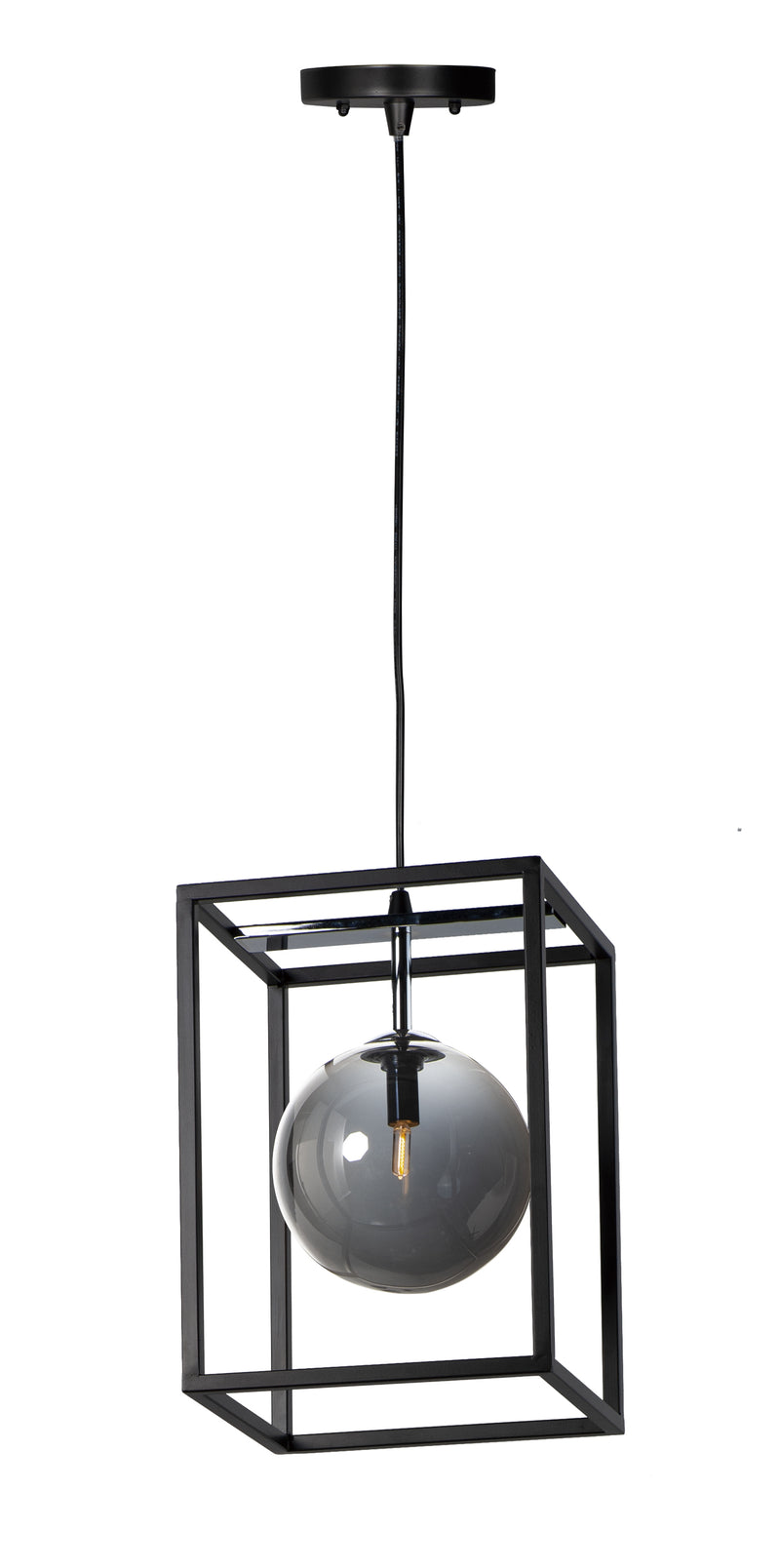 Maxim 11361MSKBKPC Fluid 1 Light LED Pendant | Black / Polished Chrome