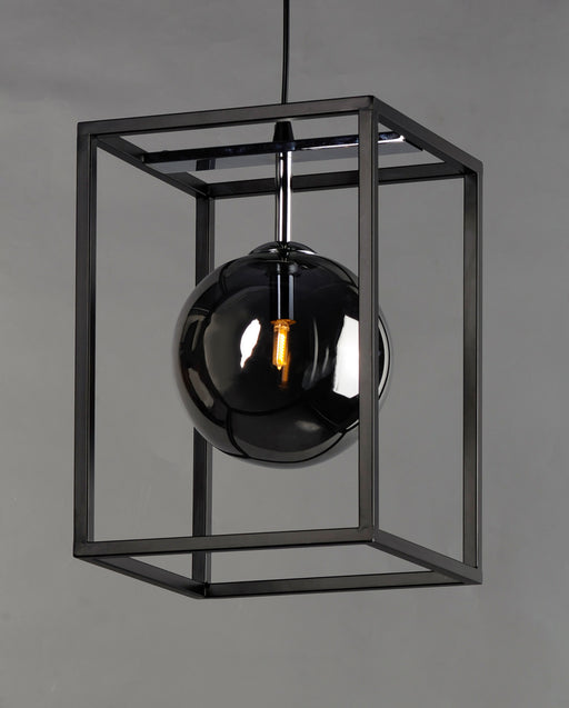 Maxim 11361MSKBKPC Fluid 1 Light LED Pendant | Black / Polished Chrome
