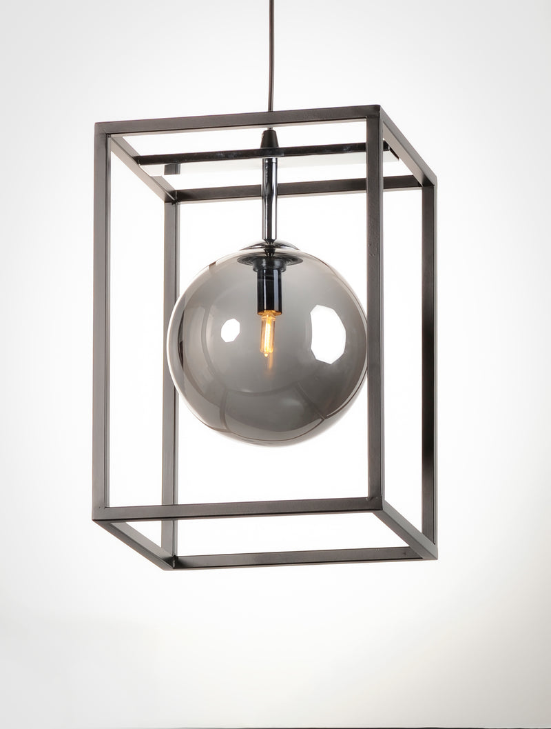 Maxim 11361MSKBKPC Fluid 1 Light LED Pendant | Black / Polished Chrome