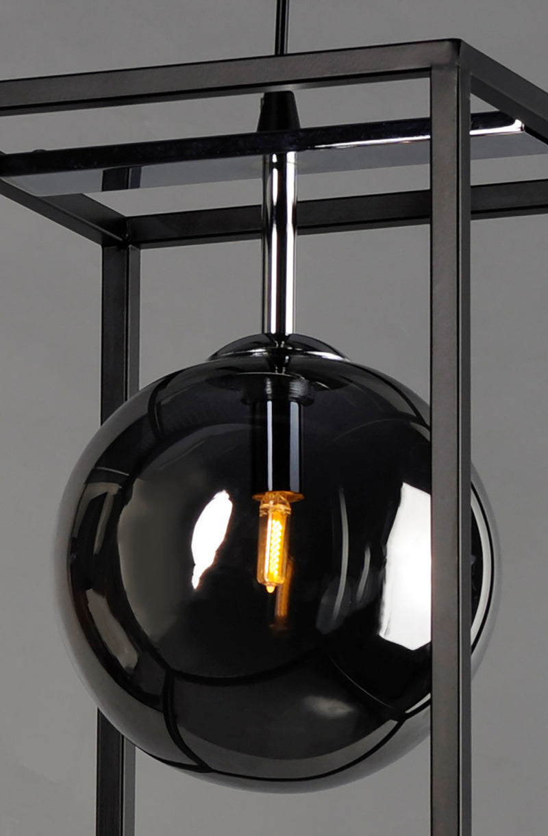 Maxim 11361MSKBKPC Fluid 1 Light LED Pendant | Black / Polished Chrome