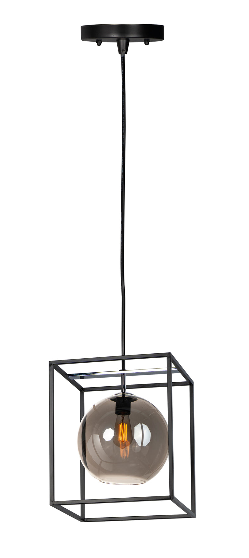 Maxim 11367MSKBKPC Fluid 1 Light LED Pendant | Black / Polished Chrome