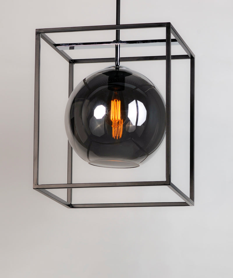 Maxim 11367MSKBKPC Fluid 1 Light LED Pendant | Black / Polished Chrome