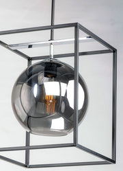 Maxim 11367MSKBKPC Fluid 1 Light LED Pendant | Black / Polished Chrome