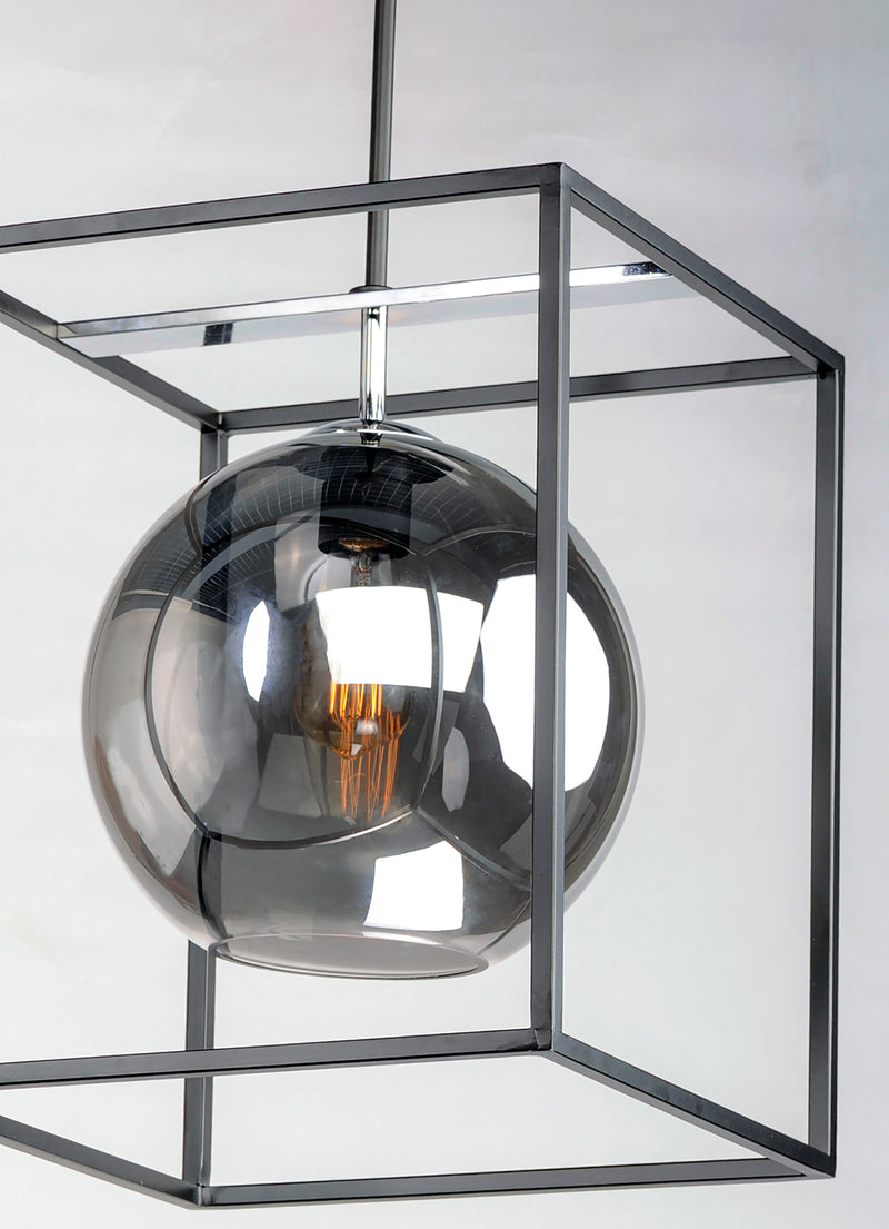 Maxim 11367MSKBKPC Fluid 1 Light LED Pendant | Black / Polished Chrome