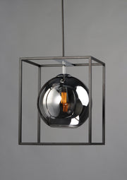 Maxim 11367MSKBKPC Fluid 1 Light LED Pendant | Black / Polished Chrome