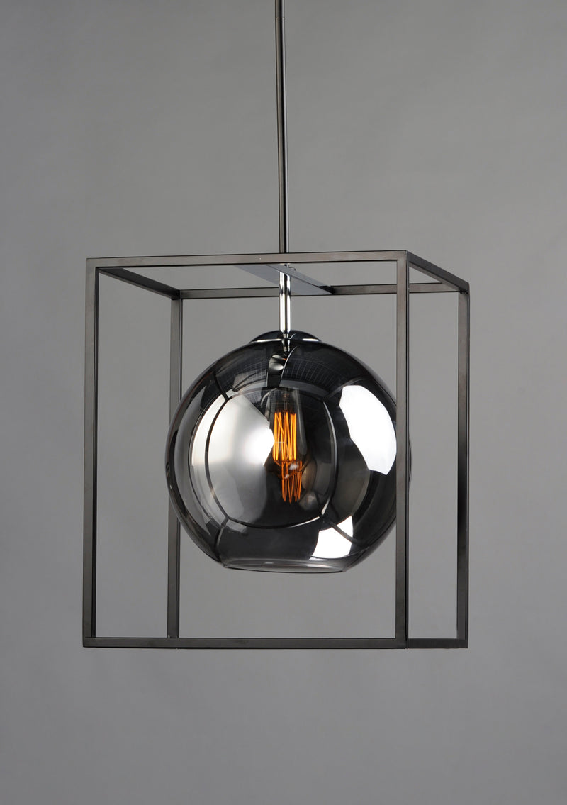 Maxim 11367MSKBKPC Fluid 1 Light LED Pendant | Black / Polished Chrome