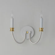 Maxim 11372WWTGL Charlton 2 Light Wall Sconce | Weathered White/Gold Leaf