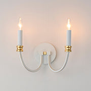 Maxim 11372WWTGL Charlton 2 Light Wall Sconce | Weathered White/Gold Leaf