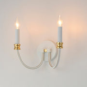 Maxim 11372WWTGL Charlton 2 Light Wall Sconce | Weathered White/Gold Leaf