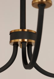 Maxim 11375BKAB Charlton 5 Light Chandelier | Black / Antique Brass