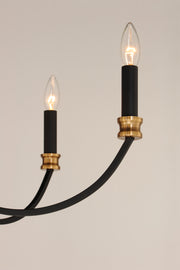 Maxim 11375BKAB Charlton 5 Light Chandelier | Black / Antique Brass