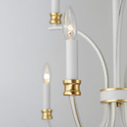 Maxim 11377WWTGL Charlton 9 Light Chandelier | Weathered White/Gold Leaf