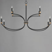 Maxim 11378BKAB Charlton 8 Light Chandelier | Black / Antique Brass