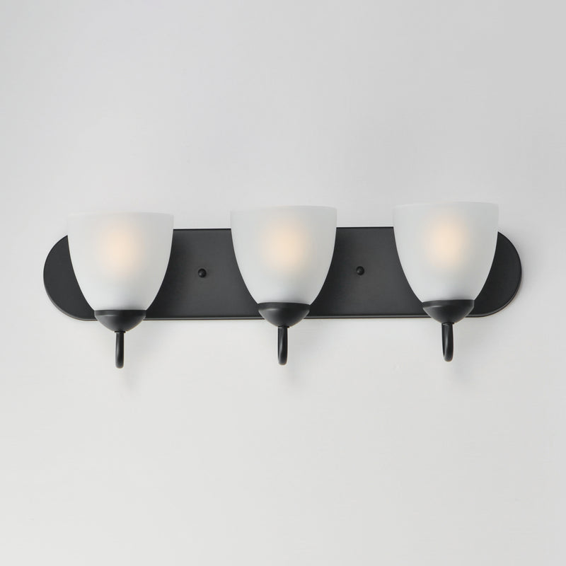 Maxim 11383FTBK Axis 3 Light Strip Bath Vanity | Black
